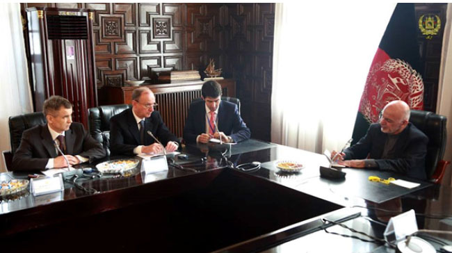 Ghani Meets Russia’s  National Security Advisor